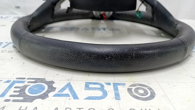 Naked steering wheel Ford Mustang mk6 15-23 leather black, without button covers, scuffs, scratches, dents