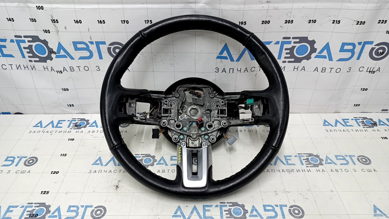 Naked steering wheel Ford Mustang mk6 15-23 leather black, without button covers, scratches