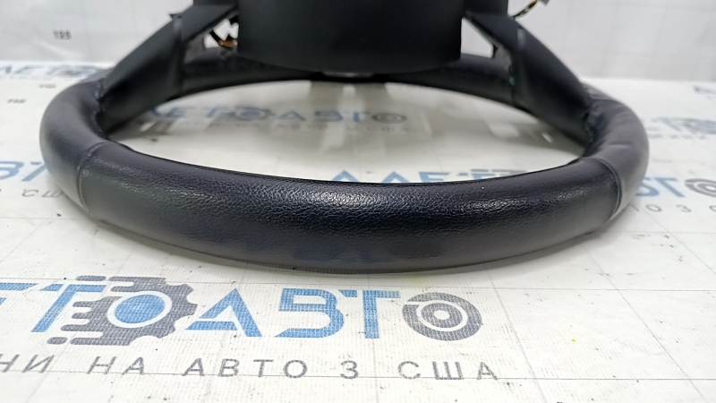 Naked steering wheel Ford Mustang mk6 15-23 leather black, without button covers, scratches