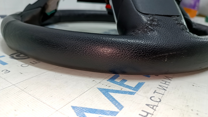 Naked steering wheel Ford Mustang mk6 15-23 leather black, without button covers, scratches