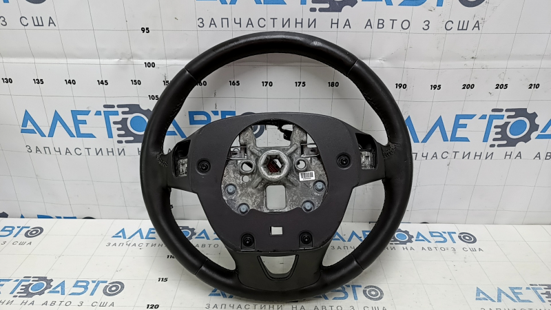Steering wheel bare Lincoln MKX 16 - brown leather, without heating, with wood trim, scratches, dents, bumps