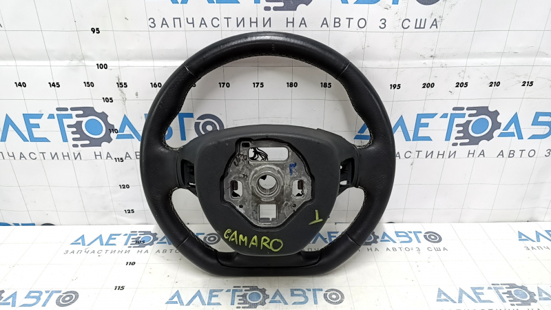 Chevrolet Camaro 16-24 steering wheel leather, black, SS, no buttons, scratches