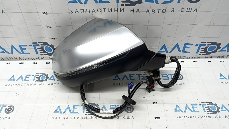 Side mirror right Audi Q5 80A 18-24 turn signal, auto-dimming, heated, BSM, camera, 15+4 pins, aluminum, sand, melted