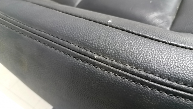 Rear row of seats 2nd row Infiniti QX30 17- leather black, type 2, lower part, for cleaning, scratches