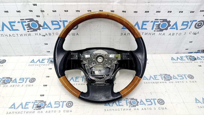 Bare steering wheel Lexus RX350 RX450h 10-12 pre-rest leather black, light wood, scratches, bumps, abrasions