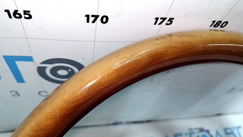 Bare steering wheel Lexus RX350 RX450h 10-12 pre-rest leather black, light wood, scratches, bumps, abrasions