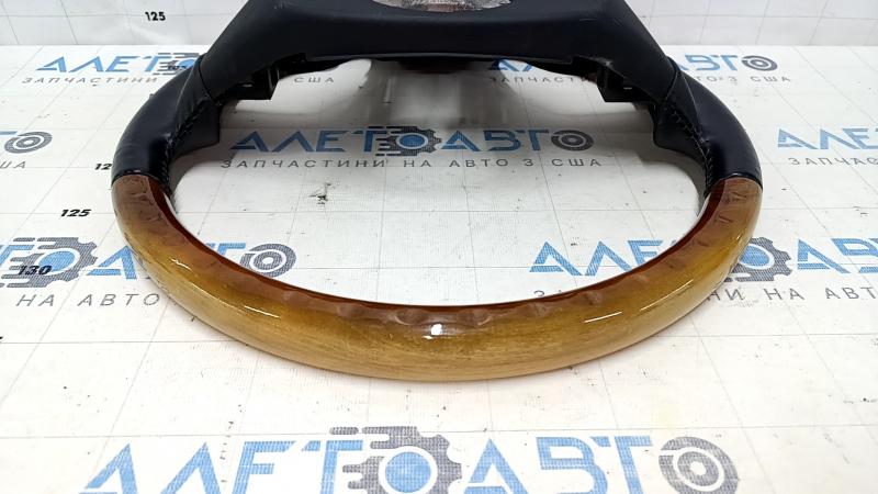 Bare steering wheel Lexus RX350 RX450h 10-12 pre-rest leather black, light wood, scratches, bumps, abrasions
