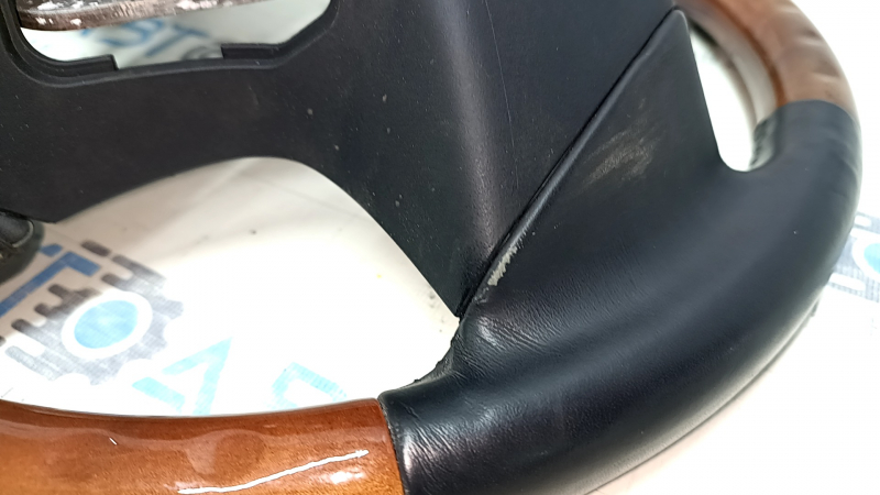 Bare steering wheel Lexus RX350 RX450h 10-12 pre-rest leather black, light wood, scratches, bumps, abrasions