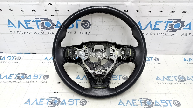 Naked steering wheel Toyota Camry v55 15-17 usa black leather, red stitching, no petals, bumps, scratches, needs cleaning