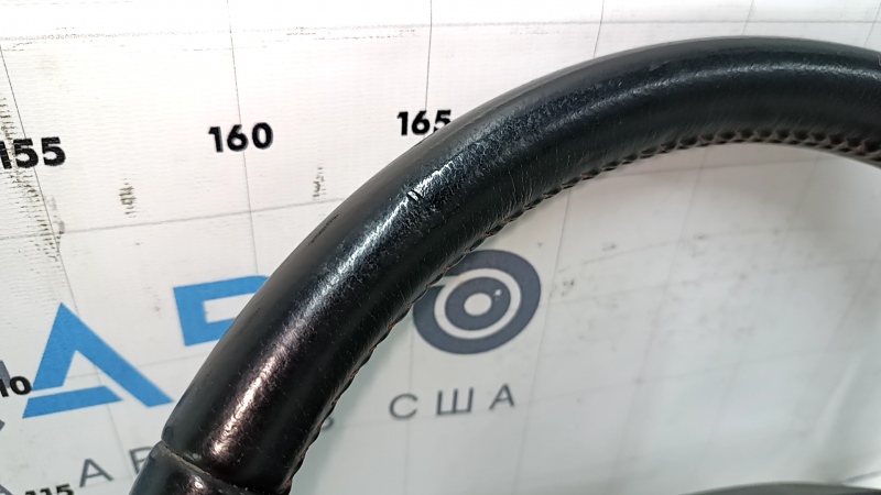 Naked steering wheel Toyota Camry v55 15-17 usa black leather, red stitching, no petals, bumps, scratches, needs cleaning