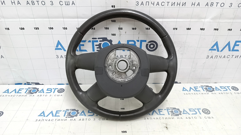 Bare steering wheel Audi Q5 8R 09-13 leather, gray, without buttons, 4 spokes, scratches