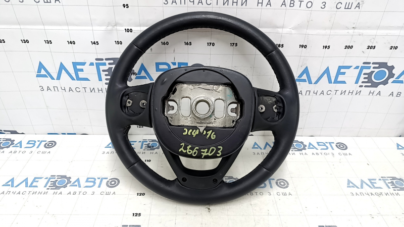 Naked steering wheel Jeep Grand Cherokee WK2 14-21 leather black, with pads, scratches, bumps