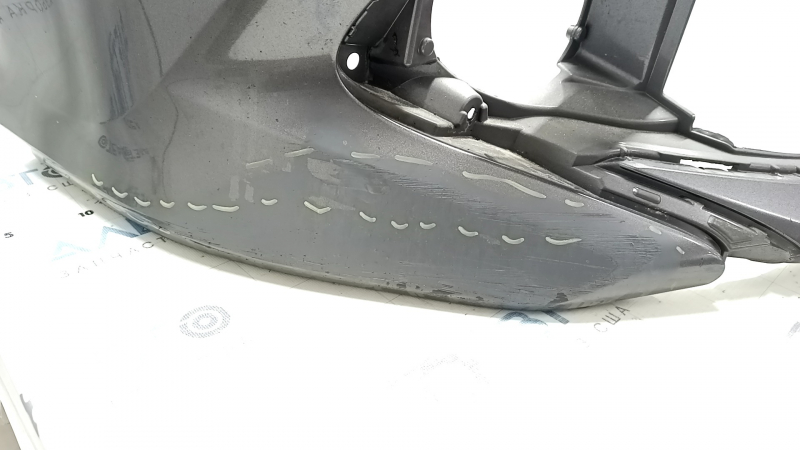 Front bumper bare Toyota Camry v70 18-20 LE\XLE without parking sensors, graphite, dented, scratches, made, broken fastening