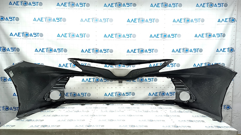 Front bumper bare Toyota Camry v70 18-20 LE\XLE without parking sensors, graphite, dented, scratches, made, broken fastening