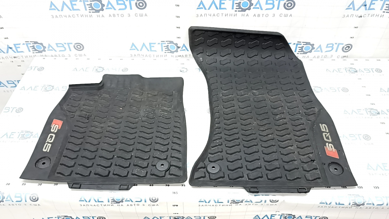 Set of floor mats for Audi Q5 80A 18-24 rubber, black, S-Line, scratches
