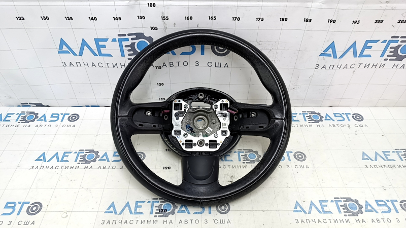 Bare steering wheel Mini Cooper Countryman R60 10-16 leather black, with lower pad, scratches, needs cleaning