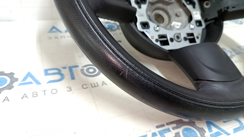 Bare steering wheel Mini Cooper Countryman R60 10-16 leather black, with lower pad, scratches, needs cleaning