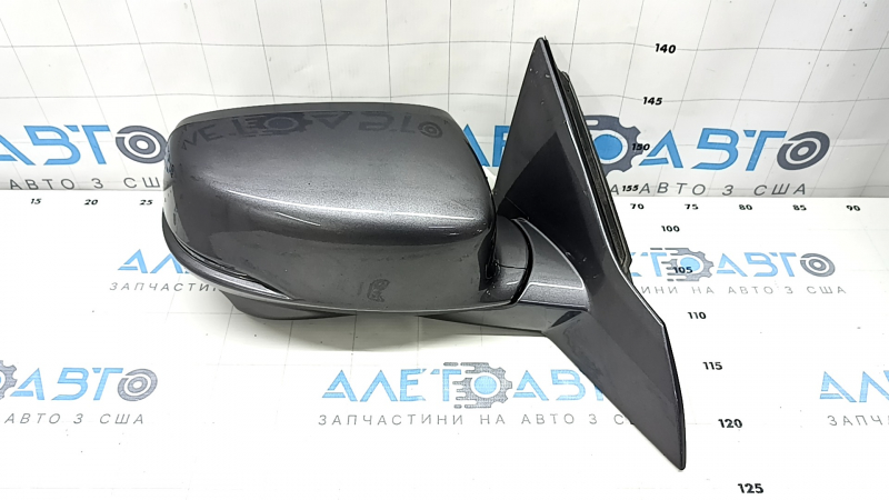 Side mirror right Honda Accord 16-17 12 pins, turn signal, camera, graphite