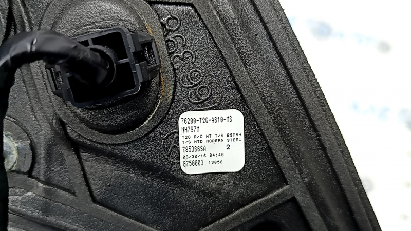 Side mirror right Honda Accord 16-17 12 pins, turn signal, camera, graphite