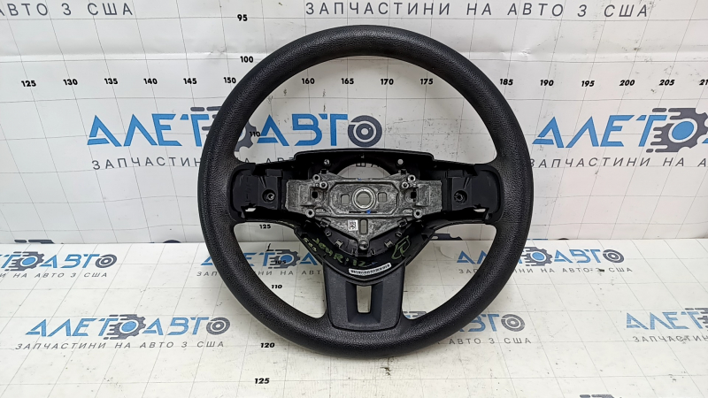 Bare steering wheel Dodge Journey 11-15 black rubber, no buttons, with pads, dry cleaning, scratches, scuffs