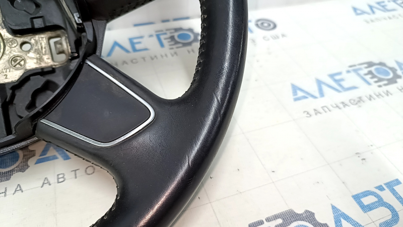 Bare steering wheel Audi Q5 8R 13-17 leather black, no buttons, scratches, bumps