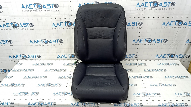 Honda Accord 13-17 passenger seat upholstery black leather with perforation, heated, contact with water, dry cleanable