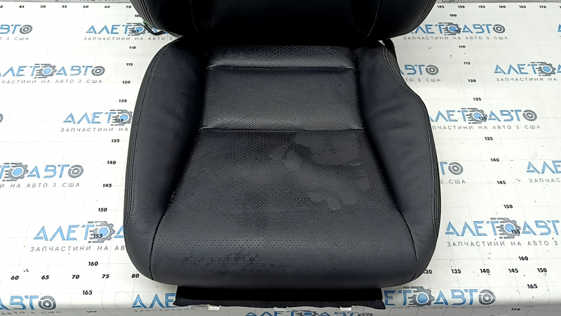 Honda Accord 13-17 passenger seat upholstery black leather with perforation, heated, contact with water, dry cleanable