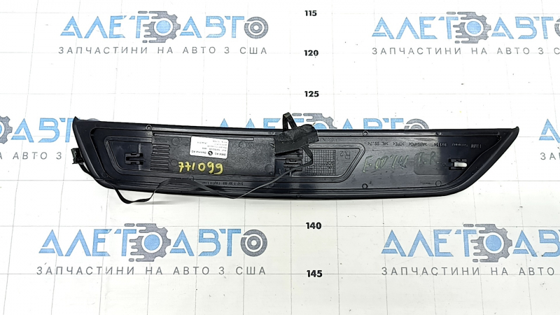 Door sill outer rear right BMW 5 F10 11-16 black with chrome, backlight, water damage