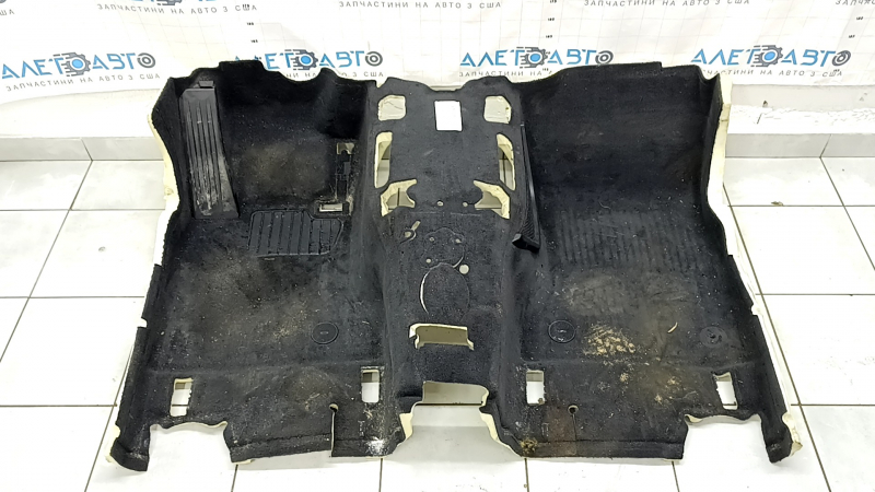 Front floor covering BMW 5 F10 14-16 black, with footrest, dry cleanable