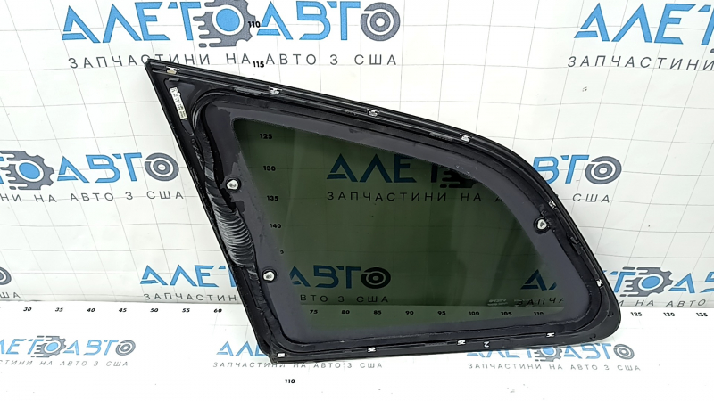 Window blind glass rear right Volvo XC60 18-23 tinted, with chrome molding
