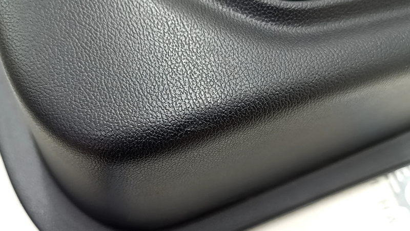 Door trim card rear left Ford Explorer 20-20 leather black under curtain, Platinum, armrests and insert black leather with brown stitching, with handle, backlight, scratches, dent