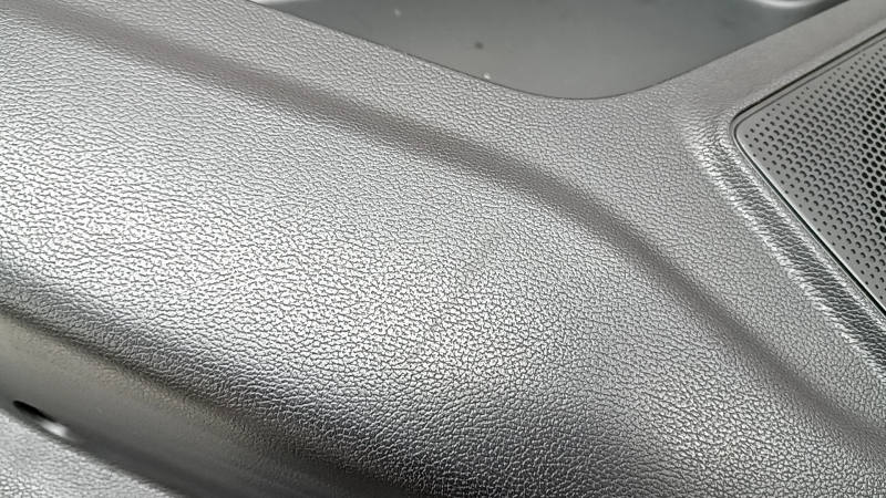 Door trim card rear left Ford Explorer 20-20 leather black under curtain, Platinum, armrests and insert black leather with brown stitching, with handle, backlight, scratches, dent