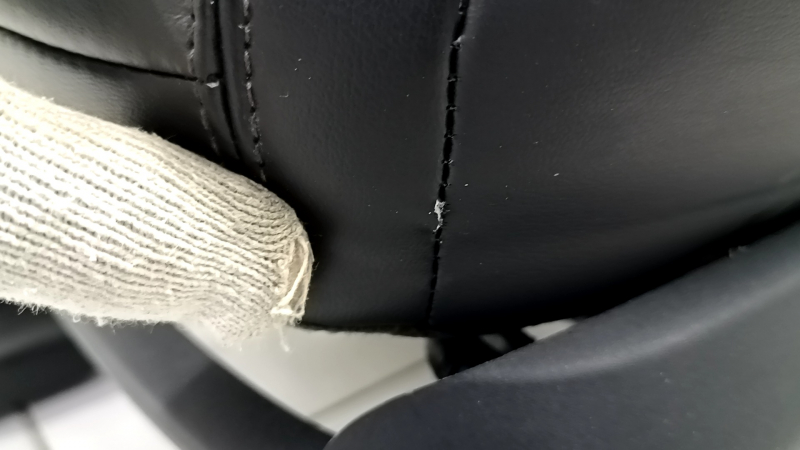 Driver's seat Ford Explorer 20-24 with AIRBAG, electric, heated, ventilated, memory, leather black-brown, Platinum, cracks, scratch, broken pad mount