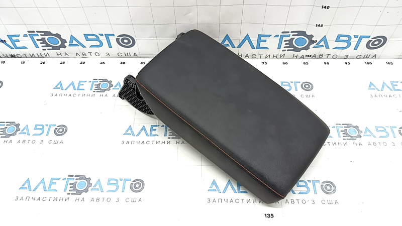 Armrest of the central console Honda CRV 23-25 leather black with orange stitching, for cleaning