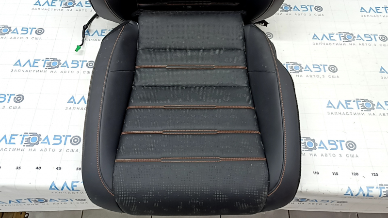 Honda CRV 23-25 passenger seat upholstery, heated, black leather with orange stitching, Sport Touring, Sport-L, for cleaning