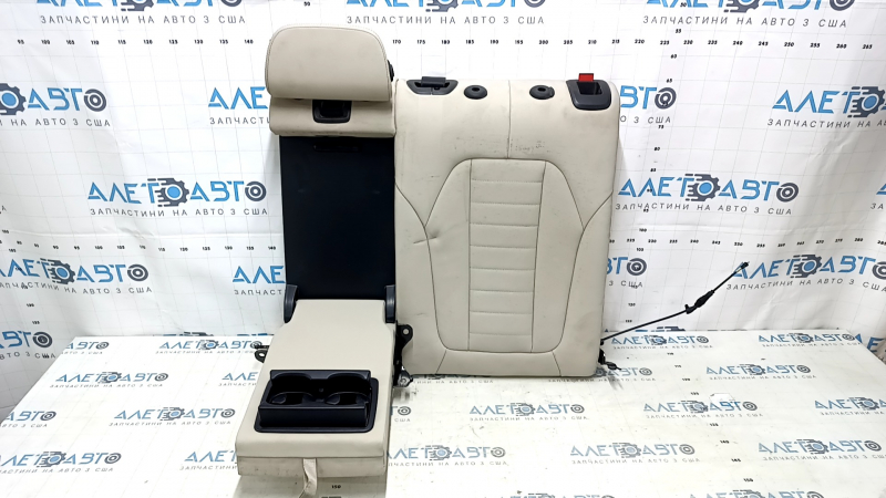 Rear row of seats 2nd row upper part left BMW X3 G01 18-21 leather, beige, with headrest, with belt, with armrest, for dry cleaning