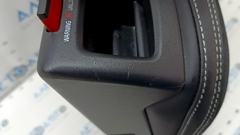 Backrest of the rear row 2 row right Volvo XC40 19-25 combined leather with Alcantara, black with white stitching, scratches on the lining