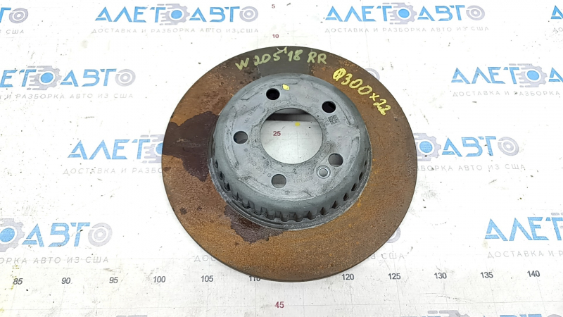 Rear right brake disc Mercedes C-class W205 300/350e/350h/400/43/63 15-21 300/22mm