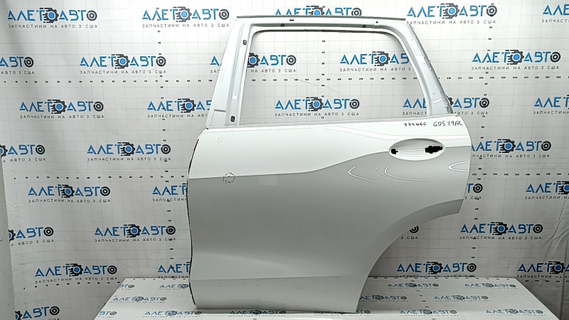 Bare rear left door BMW X5 G05 19-24 aluminum, white 300, dent, chip
