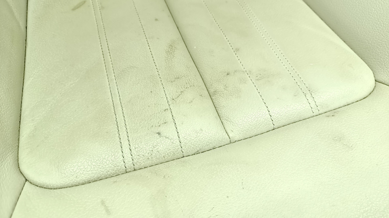 Audi Q5 80A 18-24 leather passenger seat trim, beige, heated, needs cleaning, oxidized chip, cut wire