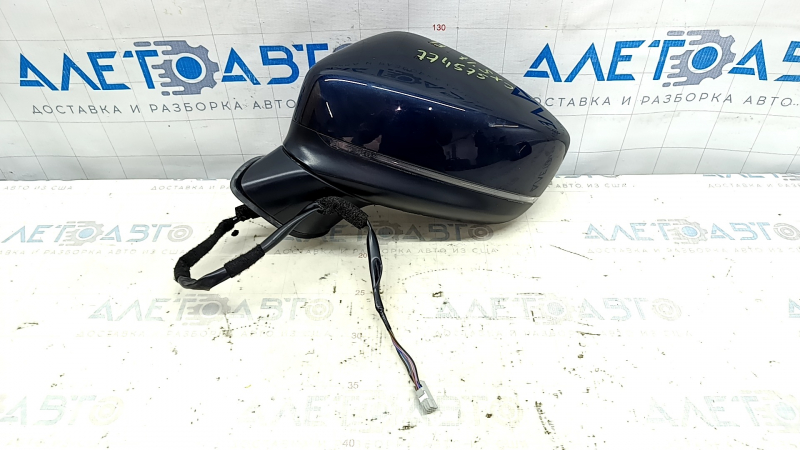 Left side mirror assembly Mazda CX-5 17-25 6 pins, BSM, heated, turn signal, blue