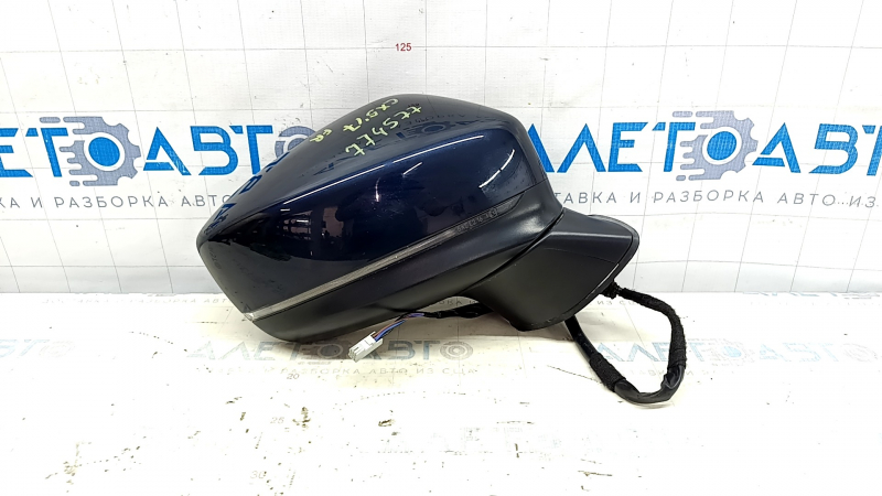 Right side mirror assembly Mazda CX-5 17-25 6 pins, BSM, heated, turn signal, blue
