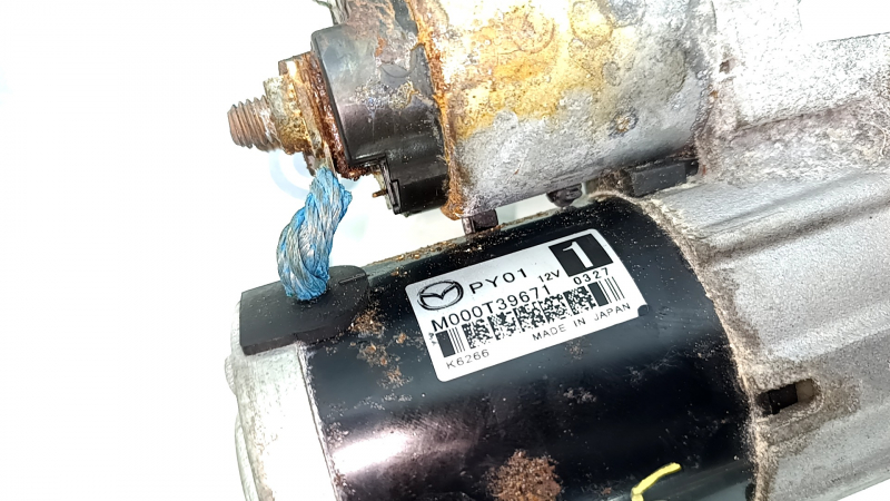 Starter Mazda CX-5 17-25 2.5 water damage, jams, contact pin dangles, for spare parts