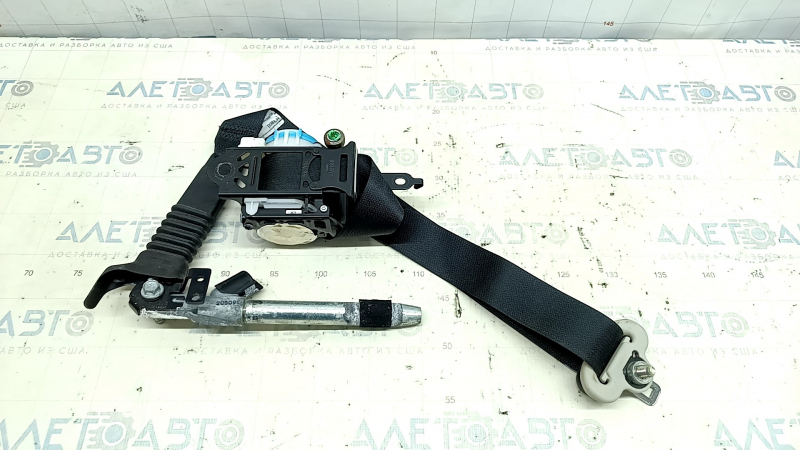 Driver's seat belt with tensioner Mazda CX-5 17-20 black with gray fastening, contact with water