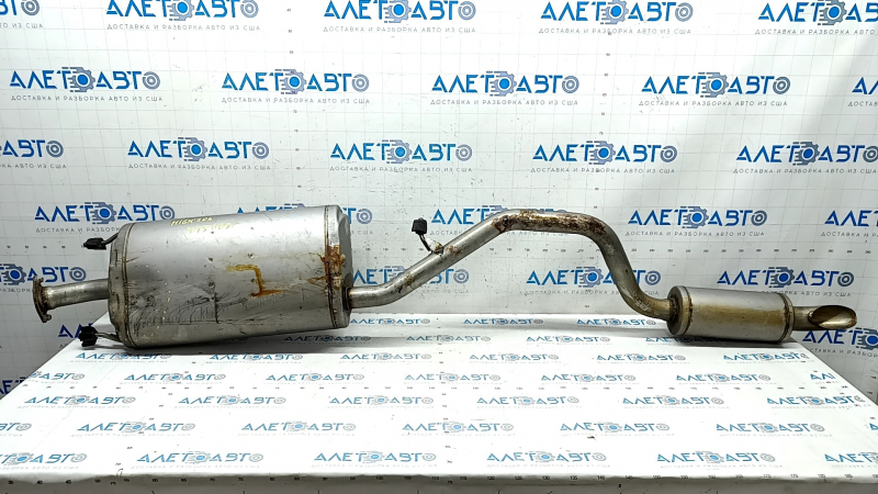 Muffler rear part resonator with barrel Toyota Highlander 20-25 hybrid, dented