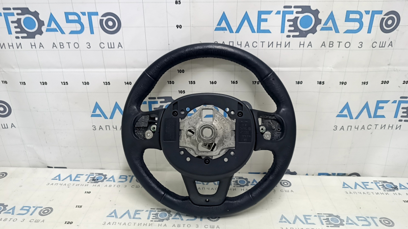 Naked steering wheel Jeep Renegade 15-22 leather, black, without cushion and buttons, red stitching, heated, worn, scratches