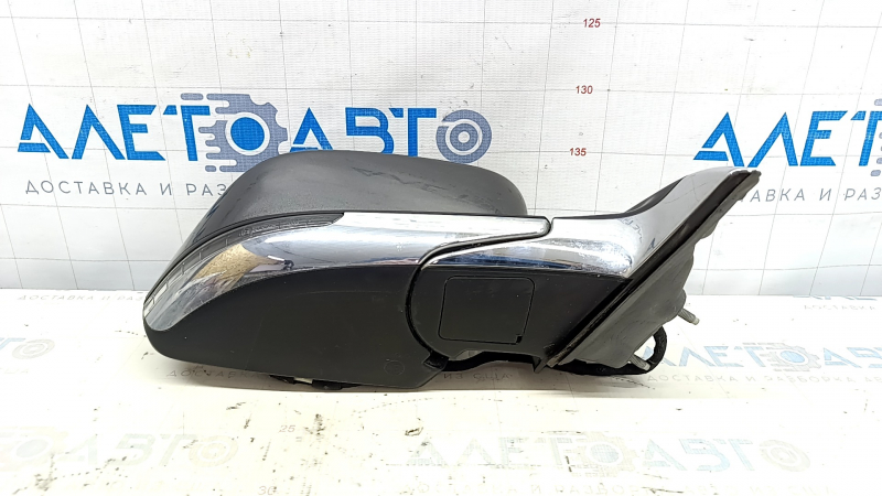 Right side mirror complete Jeep Compass 17-24 5+7 pins, BSM, turn signal, heated, graphite, with chrome molding
