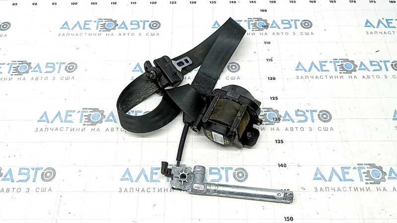 Driver's seat belt with tensioner for Ford Escape MK3 18-19, black, water contact, dry cleanable