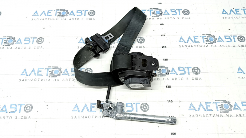 Driver's seat belt with tensioner for Ford Escape MK3 18-19, black, water contact, dry cleanable