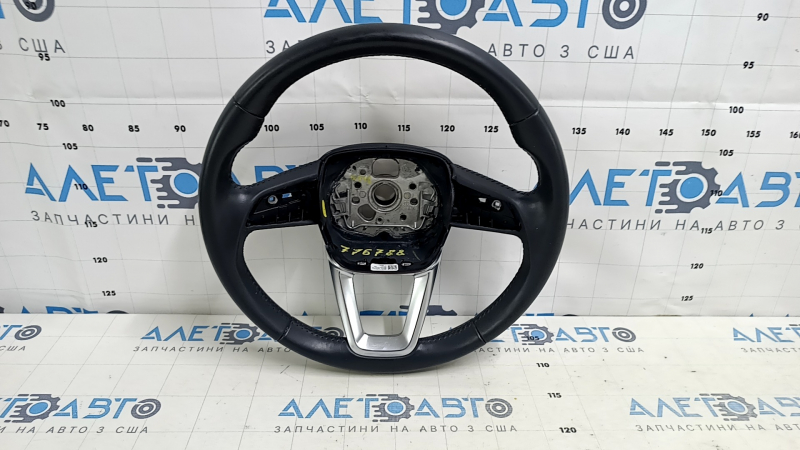 Audi Q5 80A 18-20 leather steering wheel, gray, no buttons or paddles, scratches
